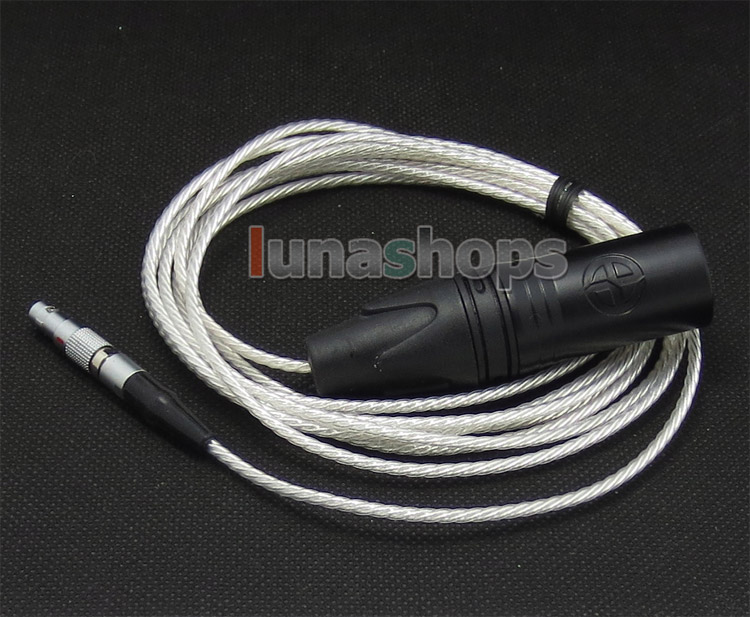 4pin XLR Male PCOCC + Silver Plated Cable for AKG K812 Reference Headphone Headset