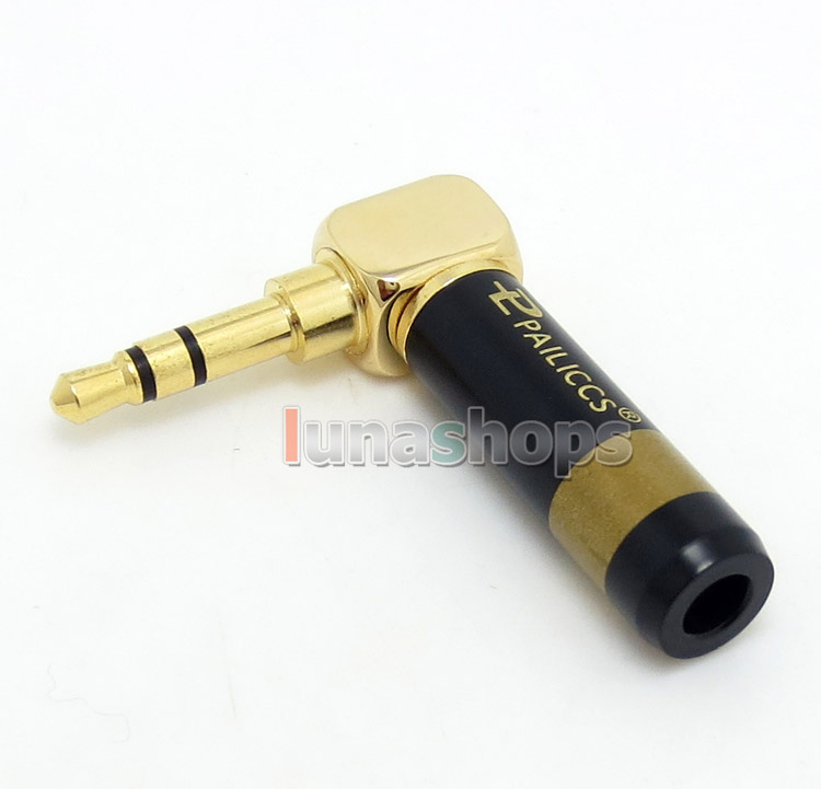 3.5mm L Shape Jack Audio Connector male Pailiccs PL-BY14 adapter For DIY Solder