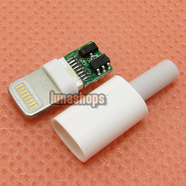 White DIY Part Handmade Dock Adapter for Iphone 5 5c 5S Lightning Line Out LO Hifi 