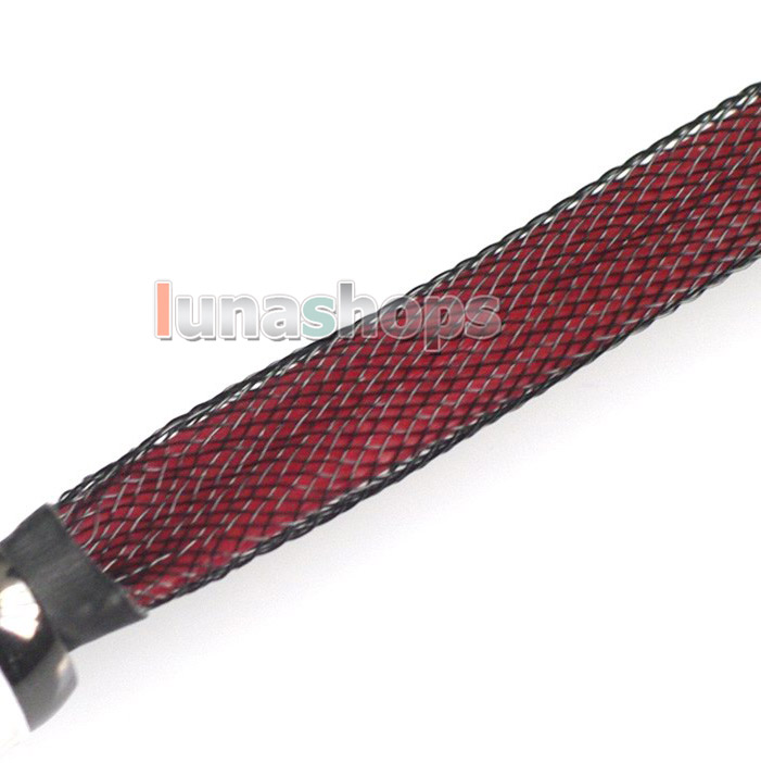 7N OFC Flat ribbon 3.5mm male Straight to Male Angle Cable Red Net 8cm