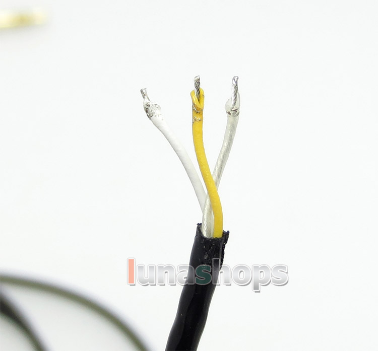 Semi Finished 3.5mm Earphone audio DIY  OFC wire Black cable For repair upgrade