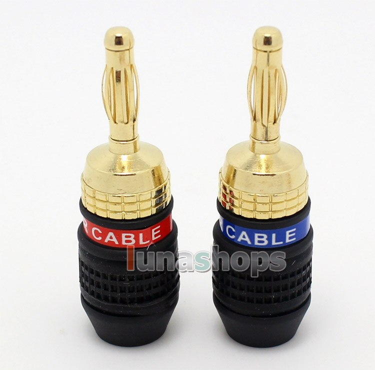 2pcs 1535A Banana Male Plug Golden Plated solder type Adapter For DIY Custom