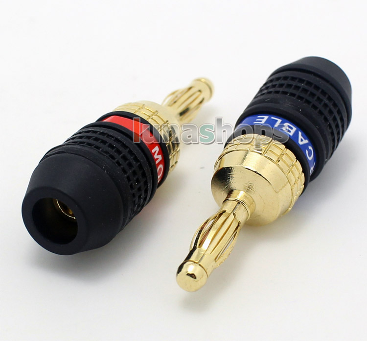 2pcs 1535A Banana Male Plug Golden Plated solder type Adapter For DIY Custom