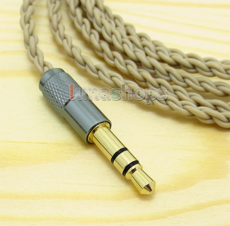 1.3m Semi Finished 3.5mm Earphone audio DIY Silver Plated OCC wire cable For Westone IE800