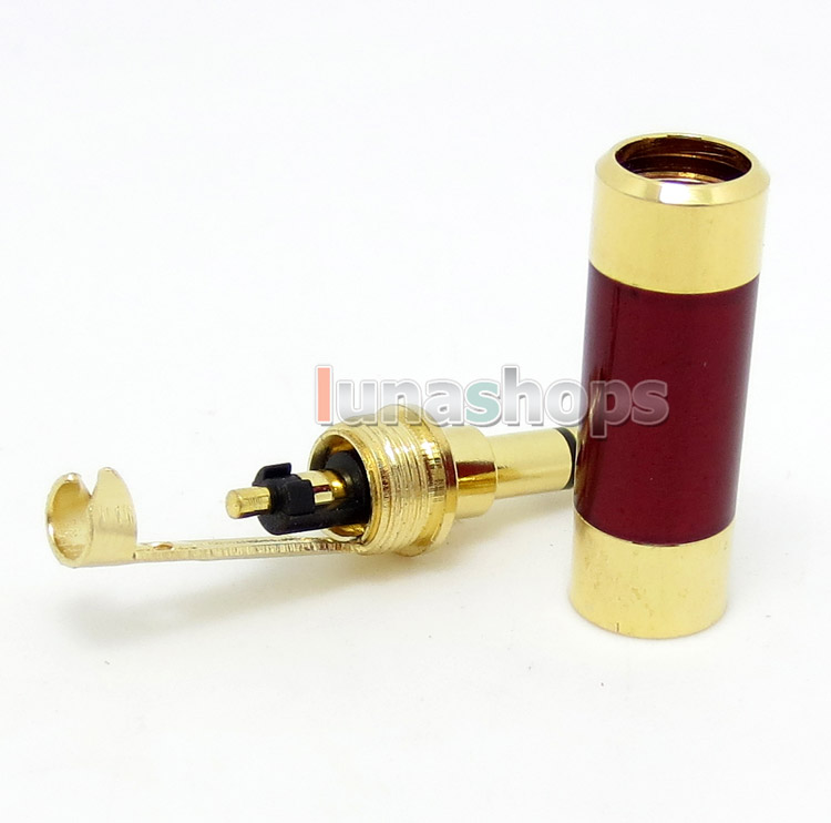3.5mm Red L Shape Straight Jack Audio Connector male adapter For DIY Solder