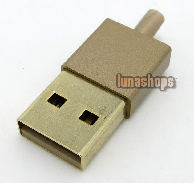 Gold USB 2.0 Male Soldering DIY adapter Connector