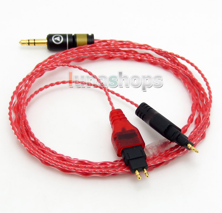 130cm Red Custom 6N OCC Hifi Cable For Sennheiser HD518 HD558 HD580 HD600 HD650
