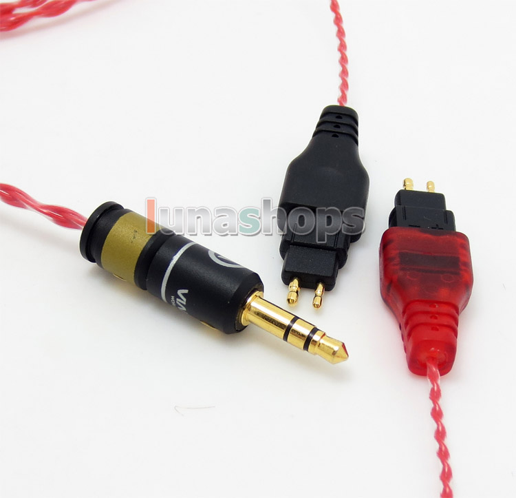 130cm Red Custom 6N OCC Hifi Cable For Sennheiser HD480 CL-II HD480 HD490 HD520 HD520 II HD530 HD540 HD540 HD560 II 