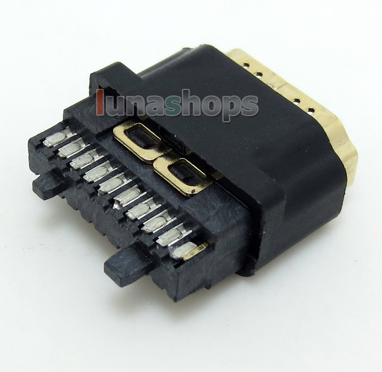 19 Pins HDMI Straigt Female Gold Plated  DIY Solder Adapter 