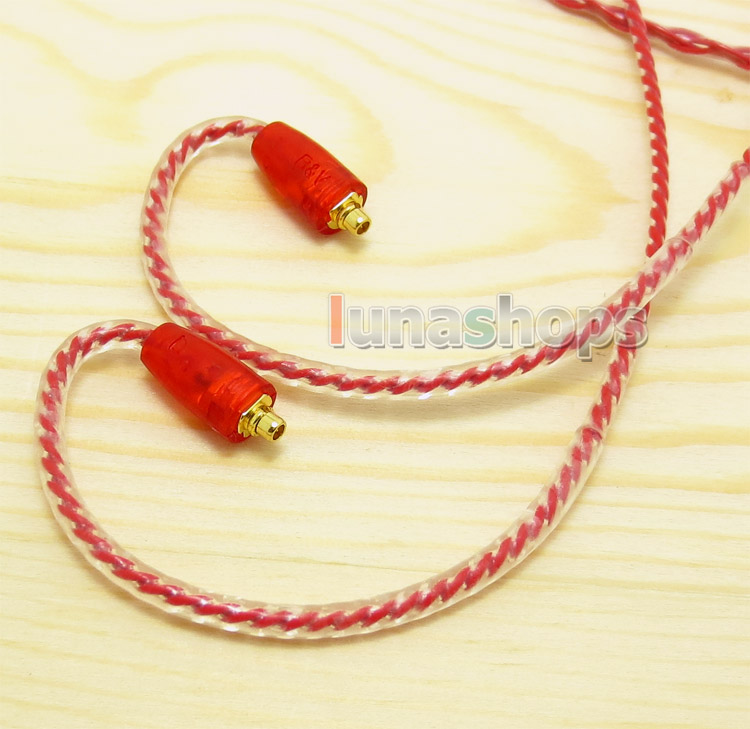 130cm Red Custom 6N OCC Hifi Cable For Shure se535 Se846 Ultimate UE900 earphone