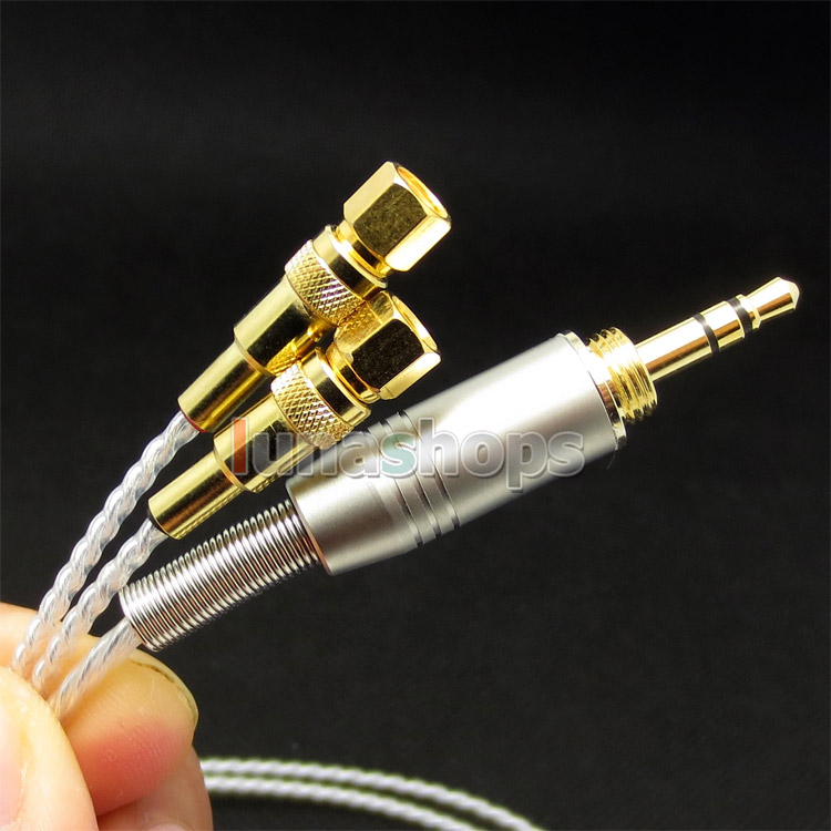 3.5mm + 6.5mm PCOCC + Silver Plated Cable for HiFiMan HE400 HE5 HE6 HE300 HE560 HE4 HE500 HE600 Headphone