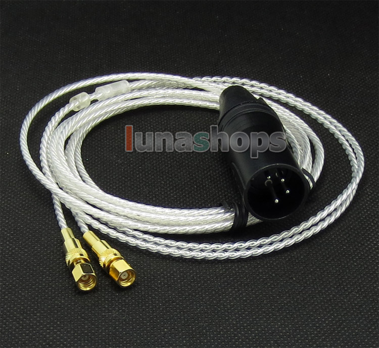 4pin XLR PCOCC + Silver Plated Cable for HiFiMan HE400 HE5 HE6 HE300 HE560 HE4 HE500 HE600 Headphone