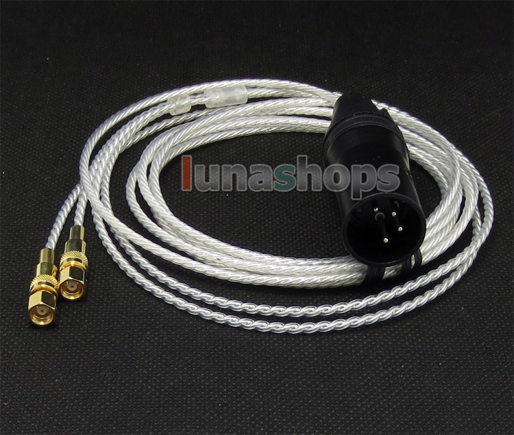 4pin XLR PCOCC + Silver Plated Cable for HiFiMan HE400 HE5 HE6 HE300 HE560 HE4 HE500 HE600 Headphone