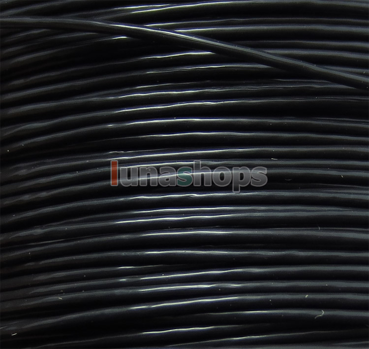 Black 100m 26AWG Ag99.9% Acrolink Pure 7N OCC Signal Wire Cable 65/0.05mm2 Dia:0.82mm For DIY 