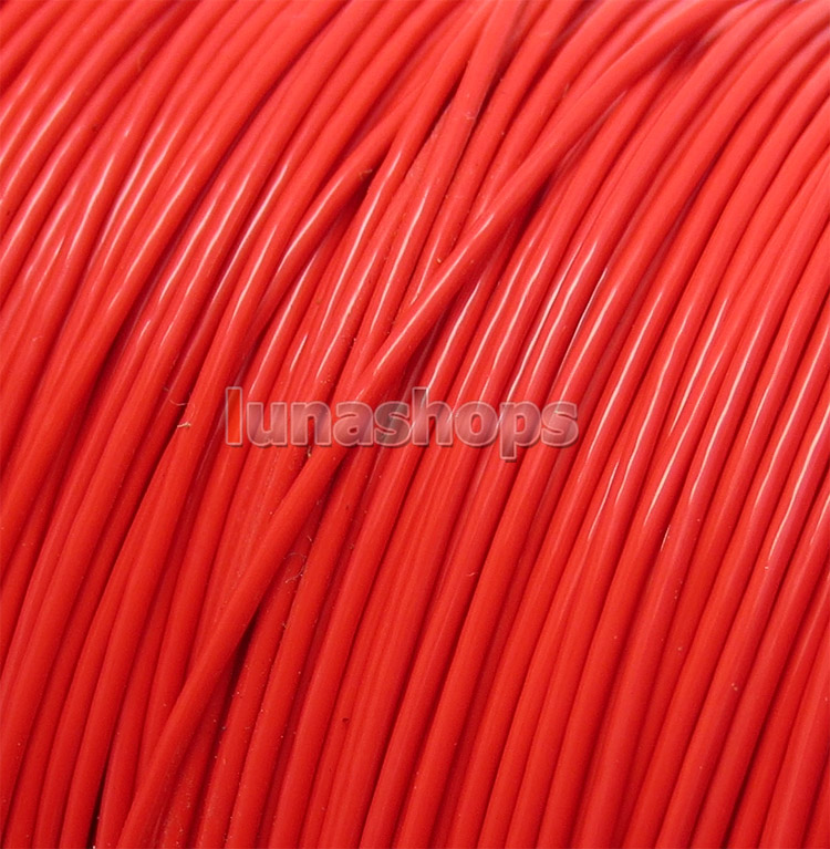 Red 100m 26AWG Ag99.9% Acrolink Pure 7N OCC Signal Wire Cable 65/0.05mm2 Dia:0.82mm For DIY 