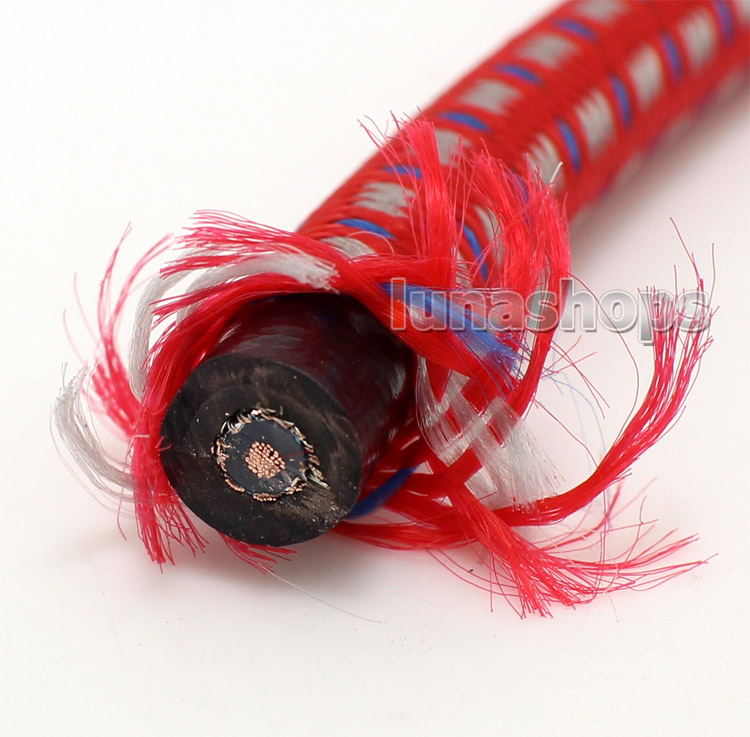 100m Liton 8006a OFC Red Net Skin + Shield Layer Video Audio Signal DIY Cable