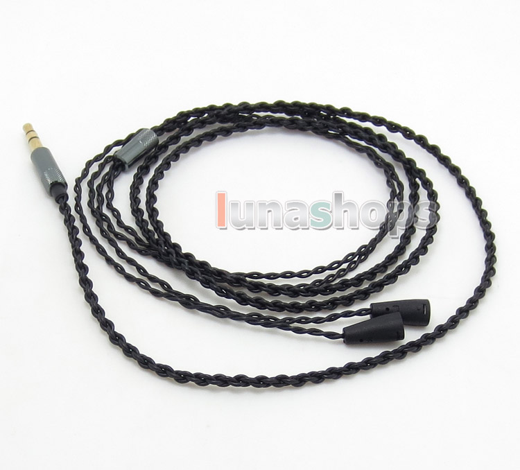 Best price OFC Soft Skin Black Earphone Cable For Sennheiser IE8 IE80 IE8i