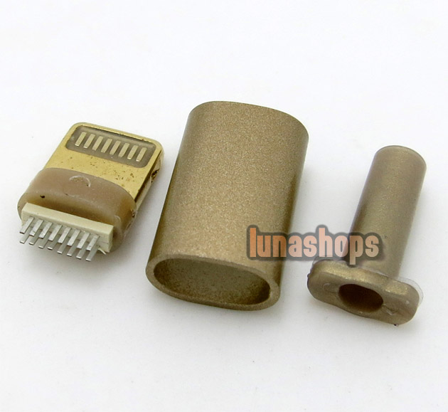 DIY Part Handmade Dock Adapter for Iphone 5 5c 5S Lightning Line Out LO Hifi Gold