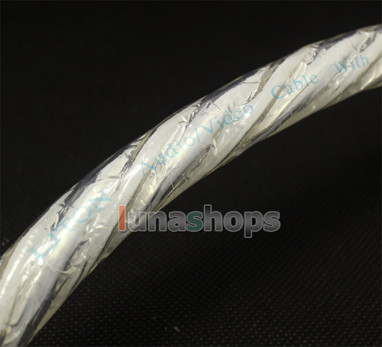50m Liton OFC + Silver Plated Speaker Audio Signal DIY Cable Dia:13.5mm