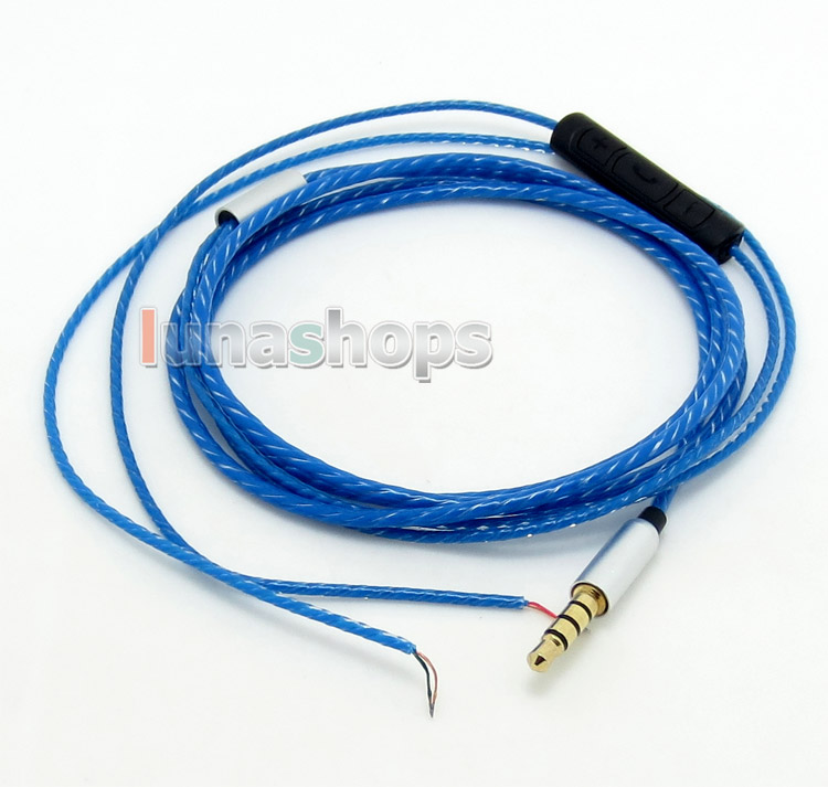 With Volume Remote Bulk Cable For DIY Custom Earphone cable Iphone Samsung Seires