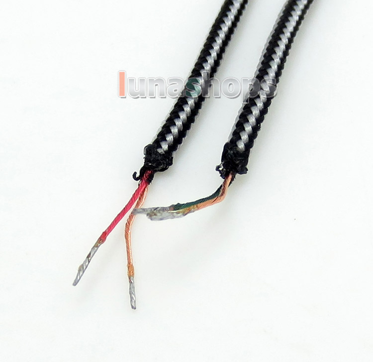 1.3m Semi Finished 5N OFC 3.5mm Earphone audio DIY wire cable with Mic remote For Samsung or Iphone