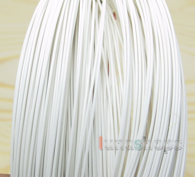White 100m 30AWG Pailic Silver Plated + 5n OCC Signal   Wire Cable 7/0.1mm2 Dia:0.65mm For DIY Hifi
