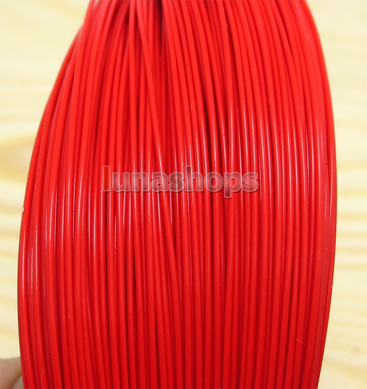 Red 100m 30AWG Pailic Silver Plated + 5n OCC Signal  on Wire Cable 7/0.1mm2 Dia:0.65mm For DIY Hifi