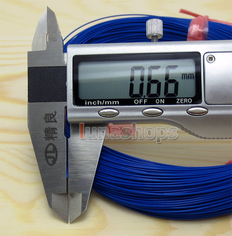 Blue 100m 30AWG Pailic Silver Plated + 5n OCC Signal  on Wire Cable 7/0.1mm2 Dia:0.65mm For DIY Hifi