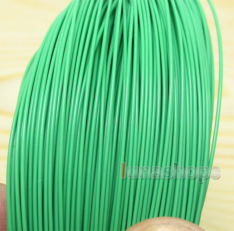 Green 100m 30AWG Pailic Silver Plated + 5n OCC Signal   Wire Cable 7/0.1mm2 Dia:0.65mm For DIY Hifi