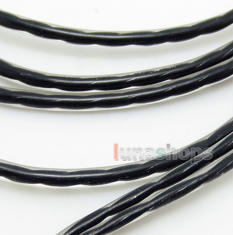 Black 270 degree 3.5mm Super Soft 5N OFC DIY Earphone Cable for Westone Shure Fitear etc