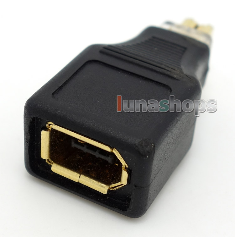 Golden Plated 1394 6Pin Female To 4 Pin Male adapter Converter
