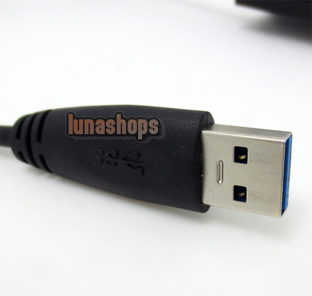 USB 3.0 Male to SATA 7+15 22 Pin 2.5" Hard disk driver Adapter Data cable With LED