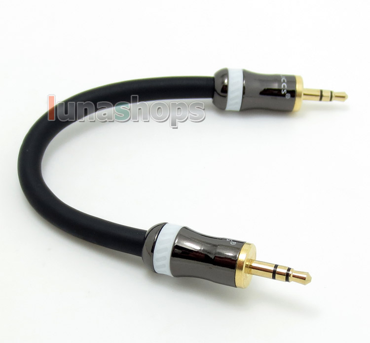 3.5mm Pailiccs male to Male Hifi Earphone AMP audio DIY Dia 6mm Shield cable 18cm