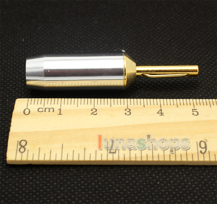 2pcs 0868B Banana Male Plug Golden Plated solder type Adapter For DIY Custom