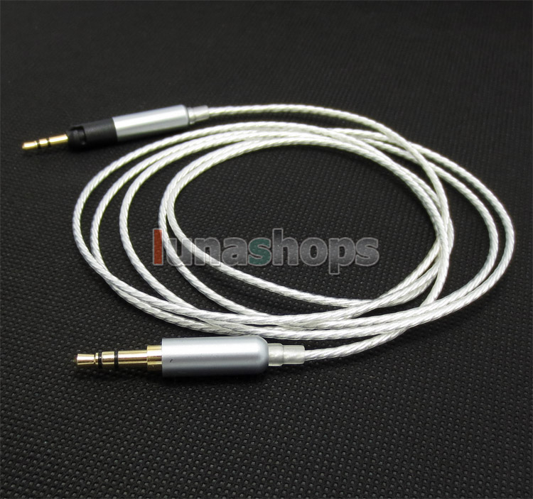 3.5mm 7N OCC + Silver Plated Copper Cable For Sennheiser HD6 HD7 HD8 HD6 MIX DJ HD595 Audio Technica ATH-M50x ATH-M40x