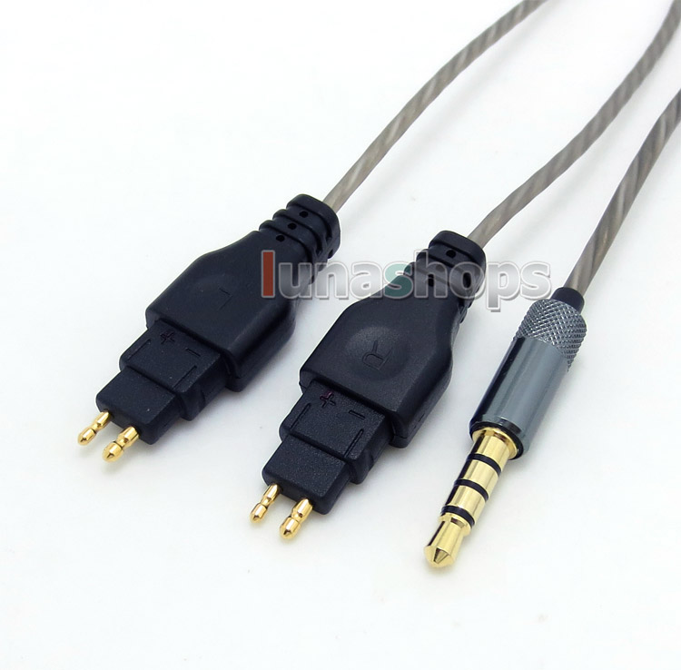 1.3m Silver Plated + 5N OFC 3.5mm Earphone cable with Mic For Sennheiser HD650 HD600 HD580 HD525 HD565