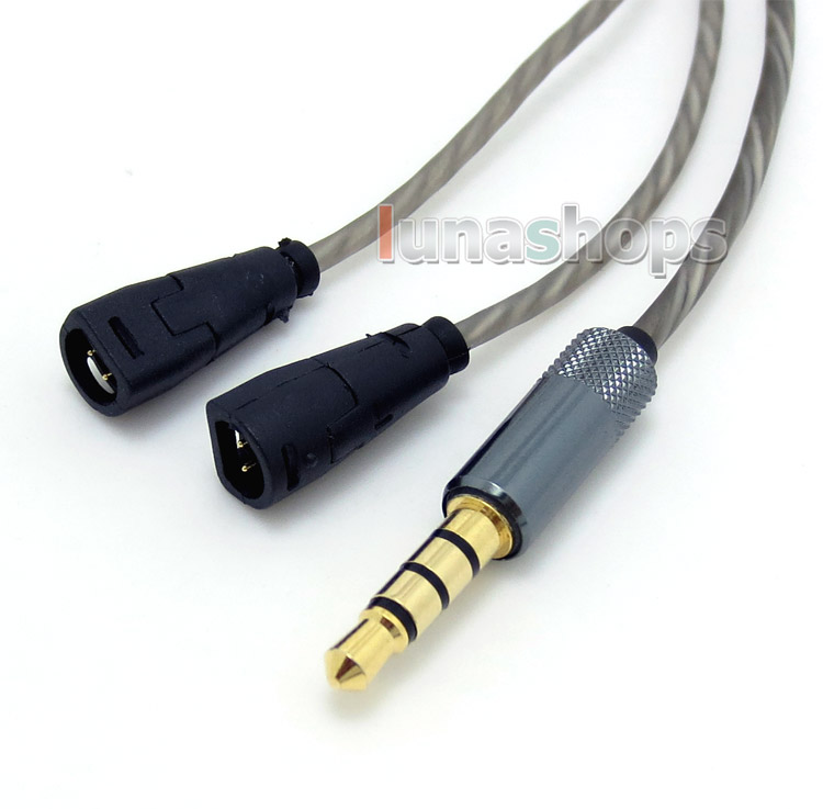 1.3m Silver Plated + 5N OFC 3.5mm Earphone cable with Mic For Sennheiser  IE800 IE8 