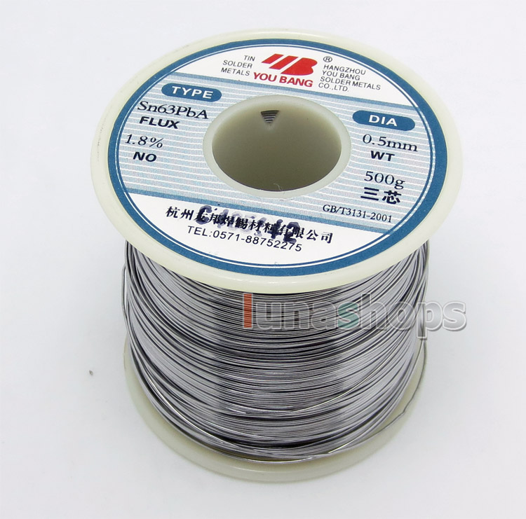 0.5kg YouBang 0.5mm Sn63PbA 63/37 Tin Lead Soldering Solder Wire Rosin Core Weldring Welder 