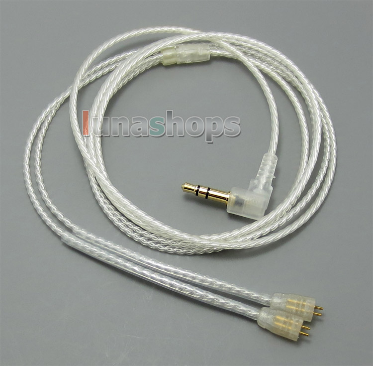 With Earphone Hook Silver Plated Cable    For M-Audio IE-20XB IE40 IE30 IE10 IEM In ear