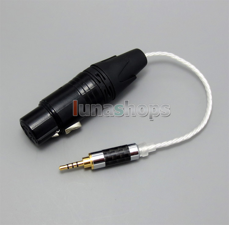 TRRS 2.5mm Balanced To 4pin XLR Female  Silver Cable For VentureCraft Soundroid Headphone Amplifier Vantam DSD