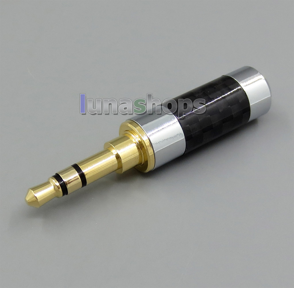 Oyaide Straigt 3.5mm 3 poles Gold Male stereo phono Carbon Shell DIY Solder Adapter 