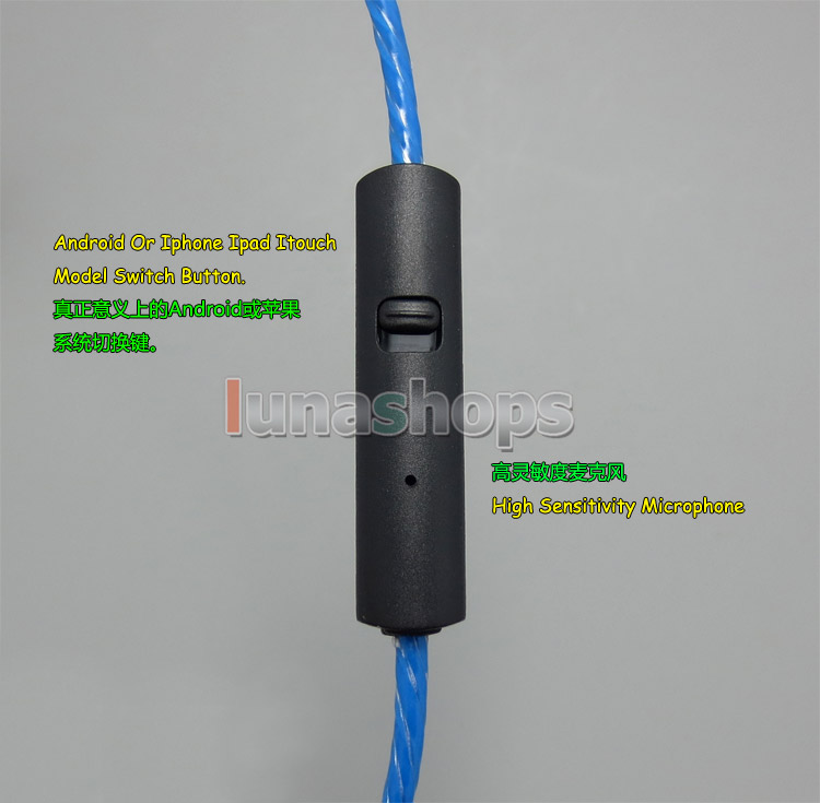 With Mic Remote Volume Earphone Cable 