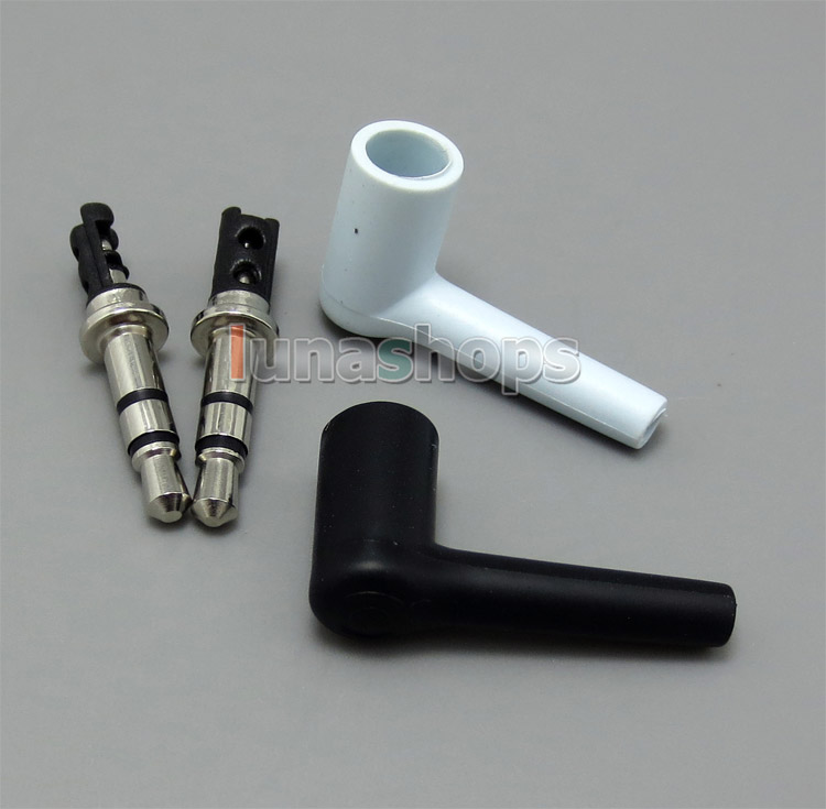 2pcs 3poles 3.5mm L Shape Jack Audio Connector male adapter For DIY Solder