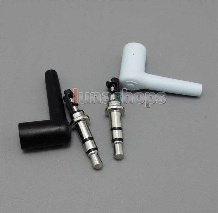 2pcs 3poles 3.5mm L Shape Jack Audio Connector male adapter For DIY Solder