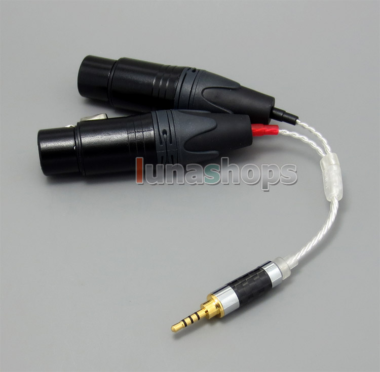 TRRS 2.5mm Balanced To 3pin XLR Female Audio Silver Cable For IRIVER AK240 AK240ss