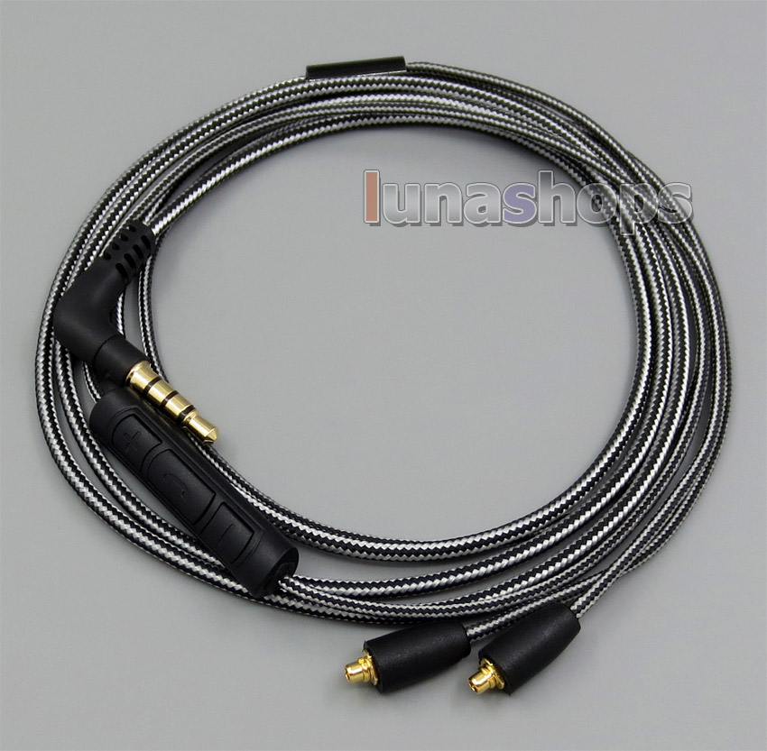 Black And White + Mic Remote Earphone Cable For Ultimate ears UE900 Ultrasone edition 8 julia