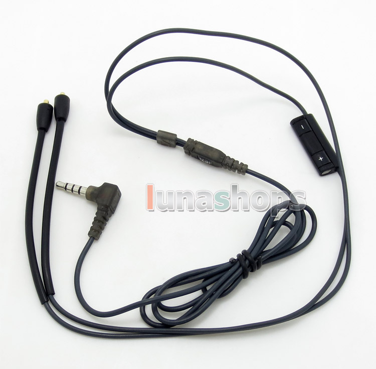 5N OFC Soft Skin Earphone Cable With Mic and Hook For Shure se535 Se846 Ultimate UE900