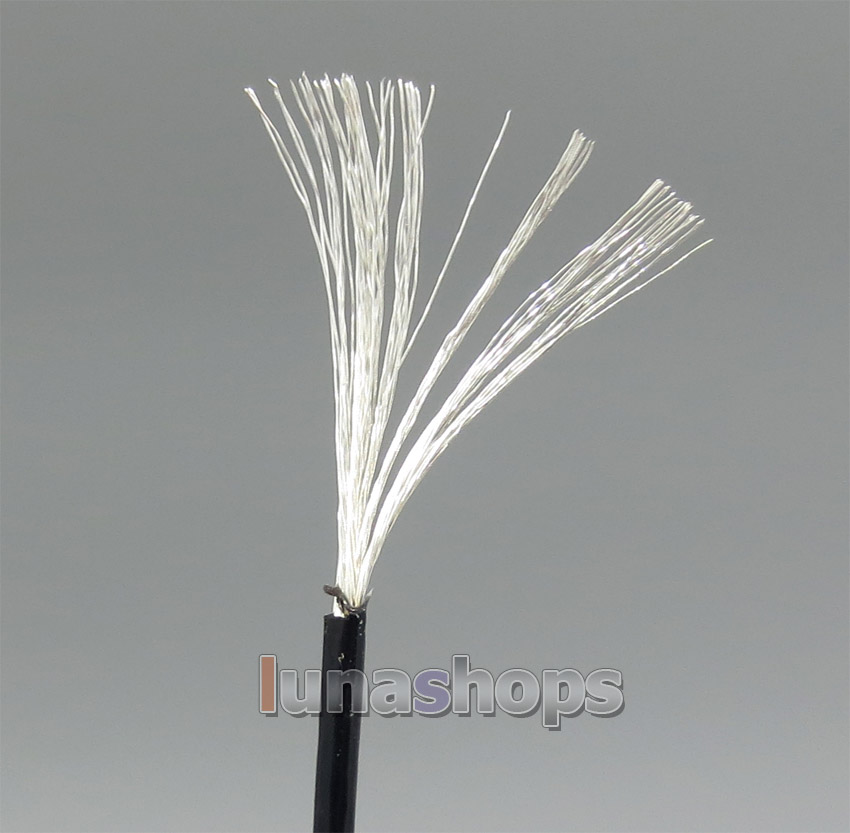 Black 200m 26AWG Ag99.9% Acrolink Pure Silver +7N OCC Signal Wire Cable 65/0.05mm2 Dia:0.82mm For DIY 