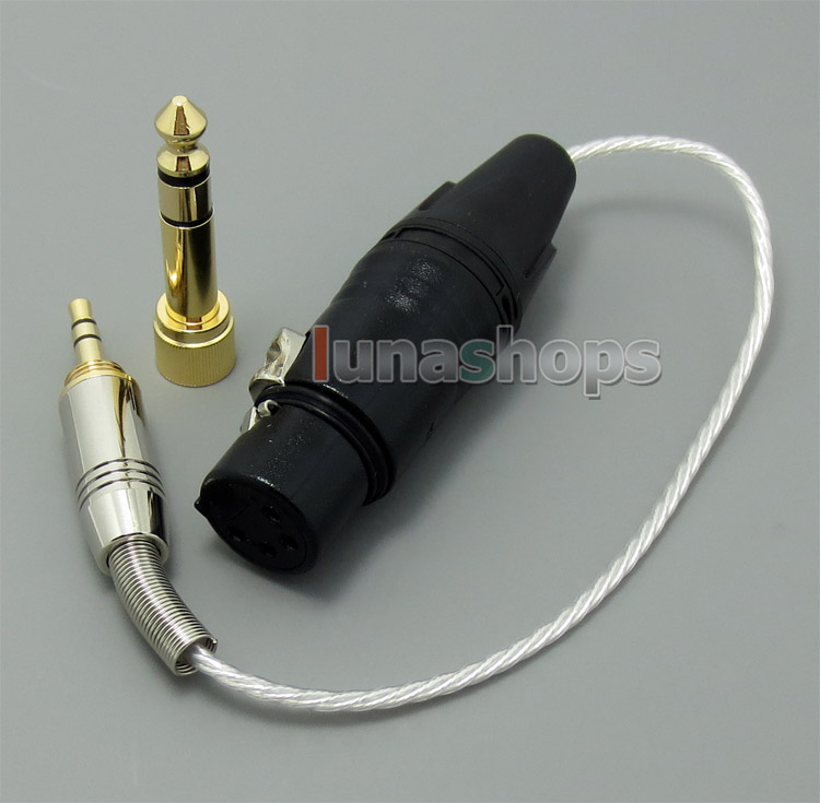 4 Pins XLR Male Balanced Connect To TRS 6.5mm 3.5mm Adapter Converter Cable