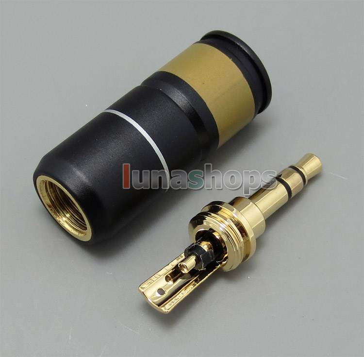 L Size Acrolink FP-35 3.5mm Gold/Rhodium Plated DIY  Barrel Connector Adapter